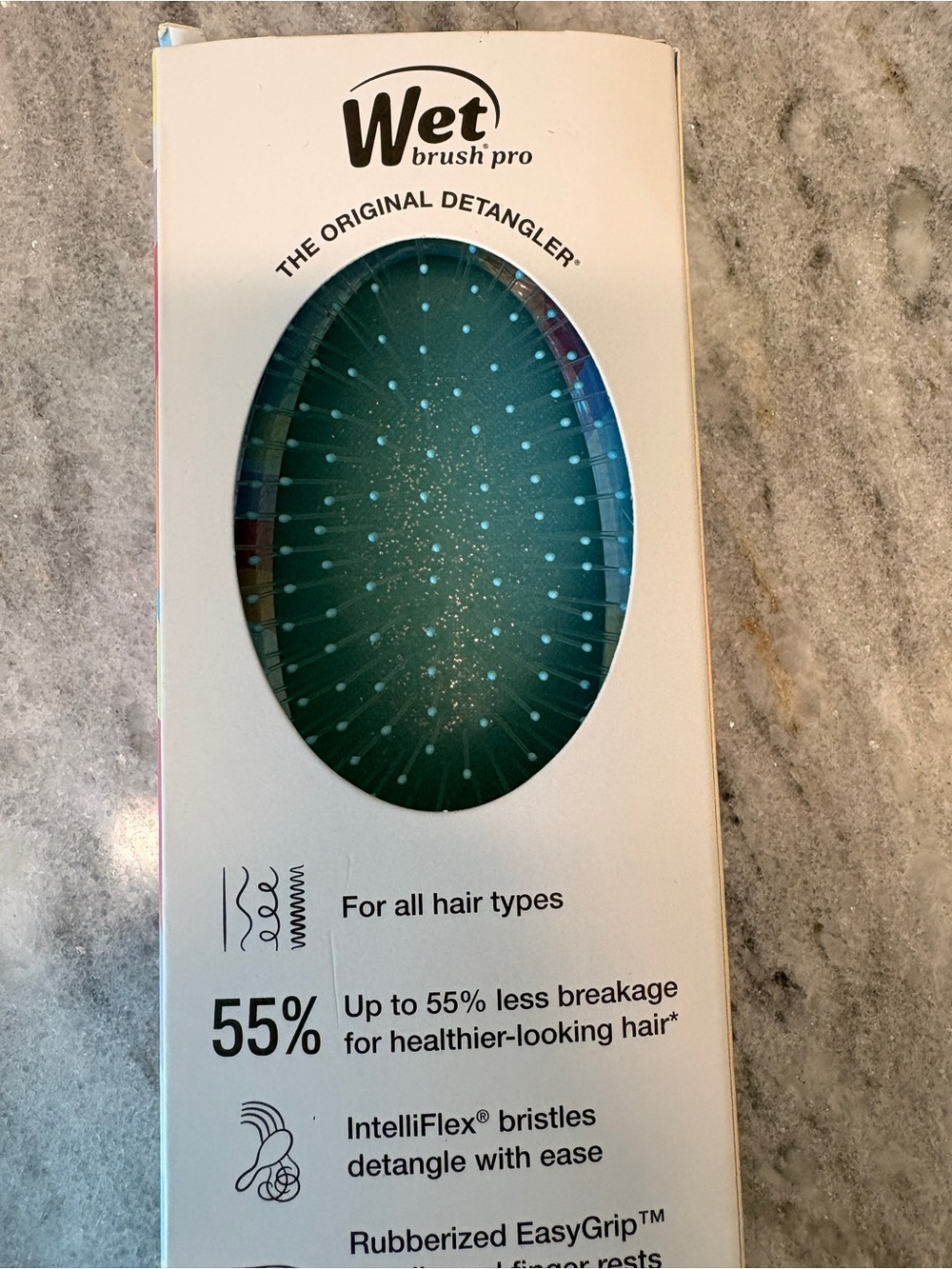 Wet Brush Pro Limited Edition Turquoise Wave Detangler Brush - Picture 3 of 6